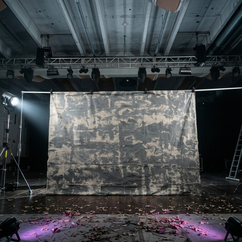 Light textured scenic backdrop